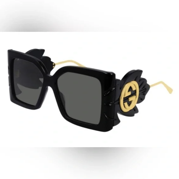 ❌SOLD❌ Gucci GG0535S Black/Grey Butterfly/Square Ladies Sunglasses 001 56x16x135 - Picture 2 of 13